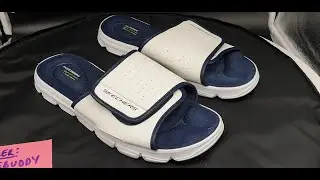 Men's Skechers WIND SWELL sandals, White & Navy. Size UK 12 | US 13 | EU 47.5