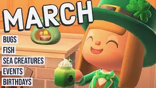 Animal Crossing New Horizons Guide to MARCH! Bugs, Fish, Events and More! (Northern Hemisphere)