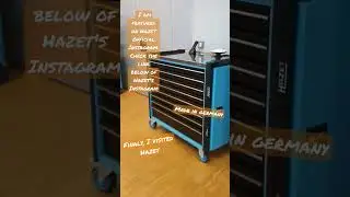 HAZET Tool Garage, full of Hazet Vintage Assistents Trollies, Tool boxes, Vintage tools. HAZET WORLD