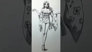 drawing Nami with magic pencil #3danimation #aianimation #drawing #anime #onepiece #viralvideo
