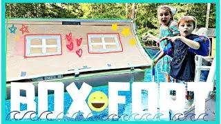 FLOATING BOX FORT ON WATER CHALLENGE! Sink Or Float?? 💦😃