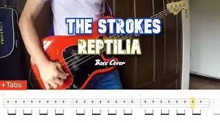 The Strokes-Reptilia bass cover (Tabs in video)
