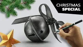 Draw REALISTIC Jingle bell | Step-by-step Tutorial