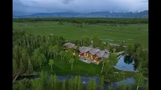 Ultra Luxurious House in in Wilson WY With Scenic Exterior in 4K| Small River Flows Beside the House