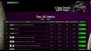 Cheap_Snake Game Sales (Python/Flask/HTML/CSS/JS)