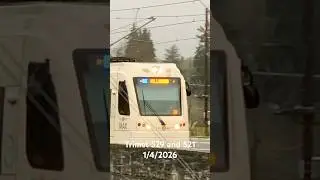 Trimet 529 and 521 1/4/2026 #shorts #train #trimet