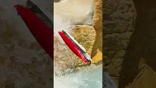 Revell Titanic Model goes down waterslide!
