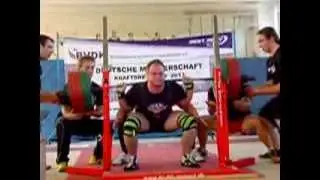Martin Lange (SV Motor Barth) 3.Vers. Kniebeugen 350 kg - Deutsche Meisterschaft der Aktiven 2013