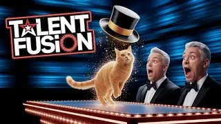 The Men Performs a fusion with Yellow Cat #americasgottalent #magic