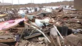 tsunami en Chile, destruccion de casas de Llolleo