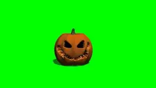 Halloween talking pumpkin green screen C - free use