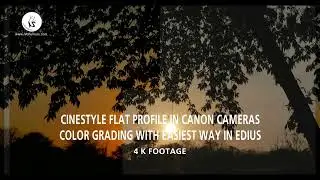 EDIUS COLOR GRADING (SIMPLE PROCESS) - CINESTYLE FLAT PROFILE FOR CANON CAMERAS BY NITIN UMARE