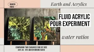 Fluid Acrylic Pour Experiment &ndash; Different Water Ratios!   No Silicon!