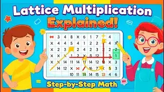 Lattice Multiplication Explained | Step-by-Step Math | Educational Learning Video for Children