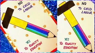 Anti child labour day drawing👩Anti child labour day poster drawing💜Ban child labour