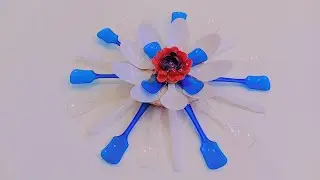 🌸 DIY Plastic Spoon Flower Wall Art | Best Out of Waste Craft 🌸