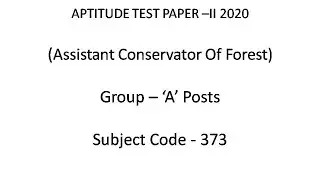 Aptitude Test Paper(ACF)2020