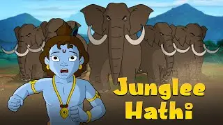 Krishna - Junglee Hathi Ka Hamla | Adventure Video | Cartoon for Kids Hindi