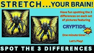 Spot the Cryptid! 🐺🧜&zwj;♀️ Can You Find 3 Differences in 60 Seconds? | Werewolf, Mermaid & More!