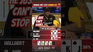 He just can't stop running hot 🔥😱 #poker #pokerhighlights