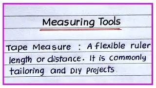Measuring Instruments Name || Short Note On Measuring Tools ||Measuring Tools