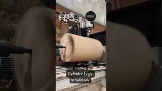 Turning Giants: Crafting Solid Oak Cylinder Legs for a Masterpiece Table