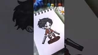 Chibi Levi Ackerman Anime Drawing ⚔️ Attack on Titan Anime Art 🔪| Kawaii Art with Easy Coloring Kids