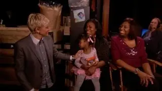 Exclusive! Ellen Hugs an Adorable Little Girl Backstage