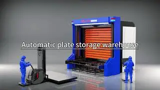 Automatic plate Storage warehouse/Sheet metal storage racks#lasercutting #storagesolutions