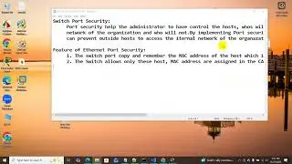 Day36 27 12 2025 Switch Port Security Config
