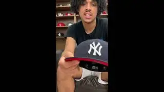 New York Yankees New Era 59Fifty Fitted Hats (Navy Red Under Brim)