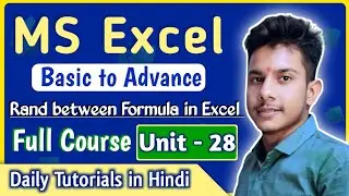 Rand between Formula in MS Excel 🎨 || Unit - 28 || LearnCom Institute 