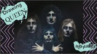 Drawing the band Queen with coloured pencils! (Bohemian Rhapsody fanart)