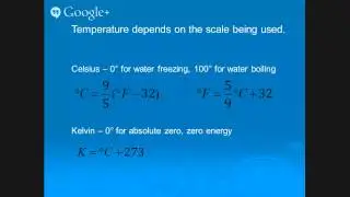 Notes - Matter, Energy, and Temperature