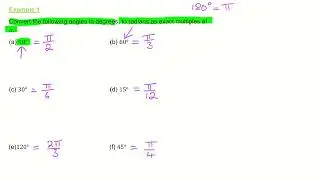 IB Unit Circle and Radian Measure Example 1