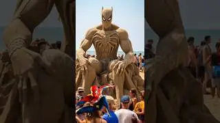 Sand Sculptures of Superheroes 💥 Marvel & Dc Characters #shorts #viral