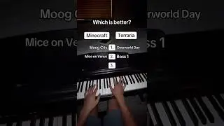 Minecraft vs Terraria, which soundtrack do you like more? #piano #pianocover #minecraft #terraria