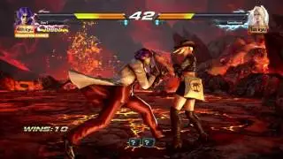 TEKKEN 7 (PS4) Treasure Battle - Lee Vs Nina BRIMSTONE & FIRE Stage (1080p 60fps) No Commentary