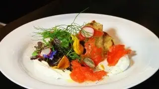 Salmon Gravlax with Creme Fraiche