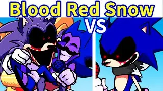 Friday Night Funkin': VS Majin Sonic & Lord X [Blood Red Snow] - FNF Fanchart Sonic.EXE Song