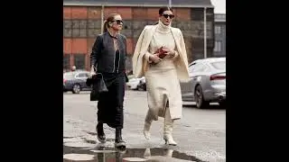 outfit con vestidos de punto con botines y botas largas de mujer