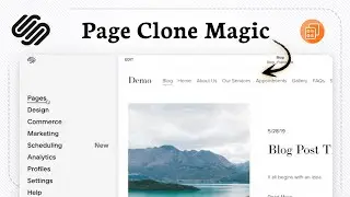 Как дублировать страницу в Squarespace (Копировать Bloom)