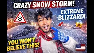 First Time Seeing Extreme Snow Storm in USA ❄️ #vlog3 /365 days