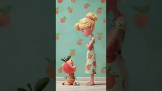 Helping Hands ! Baby Peach stories #kidshorts #kidstories #learningforkids #cutebaby #fruits #peach