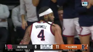 Kylan Boswell From Deep vs. Rutgers | Illinois Men's Basketball