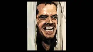 Painting Jack Nicholson in 'Shining' Here's Johnny!