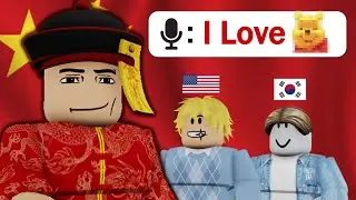 假扮成中國人玩Roblox語音遊戲