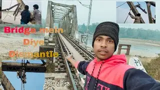 Bridge mein D A dismantle 😲@AjitParihar-v1o #railway #OHE