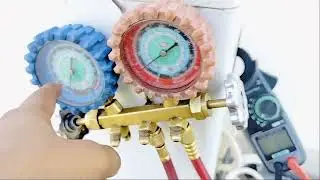 G split AC gas top up kayshe kartye hai & manifold gauge ko stmal kaise karte hain & section and dis