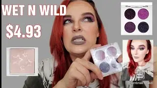TESTING NEW WED N WILD QUAD EYESHADOW PALLETTE AND HIGHLIGHT | Review